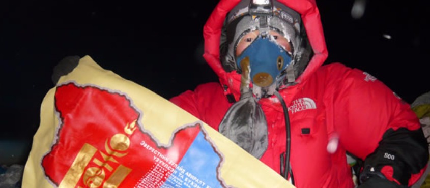 May 2011 - the first female Mongolian Summiteer of Mt.Everest