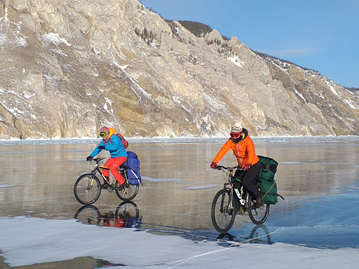 ICE BIKING ON KHUVSGUL LAKE